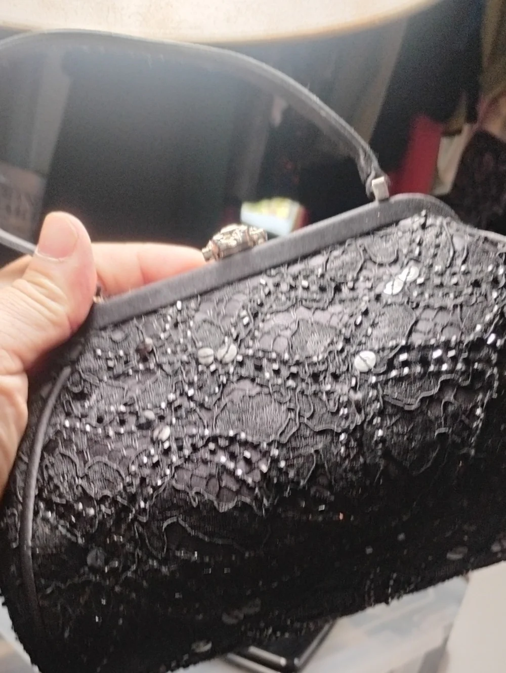 Talbots Vintage Black Beaded Purse/Clutch Vintage And Wonderful